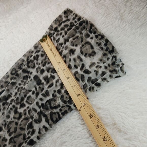 Wilde Cheetah Print Sheer Lined Scoop Neck Tunic/Blouse Long Bell Sleeve 3X VNTG - Picture 12 of 12